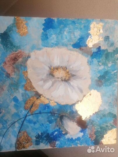 Картина с золотой поталью