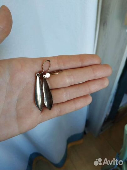 Серьги серебро 925 винтаж СССР