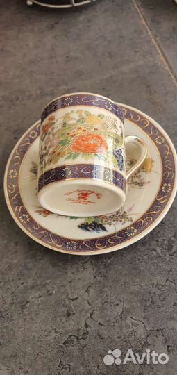 Чашка с блюдцем старый фарфор Satsuma Япония