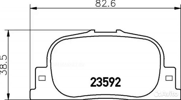 Nisshinbo NP1035 Колодки тормозные дисковые зад (P