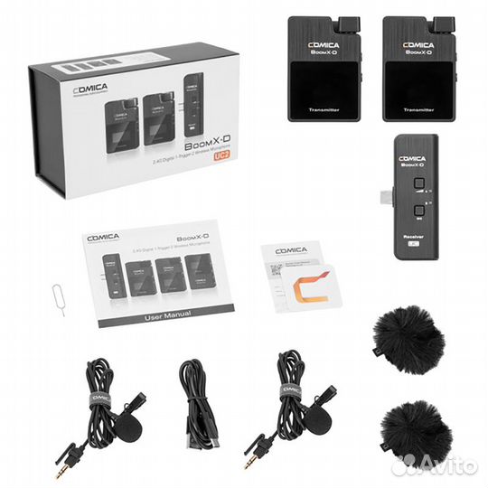 Петличный микрофон CoMica BoomX-UC2 (RX UC+2TX)