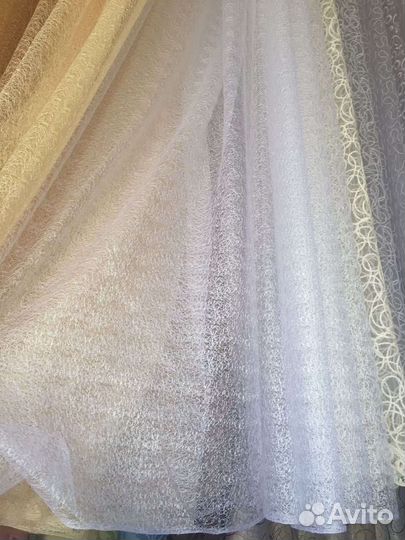 Тюль паутинка, готовые комплекты