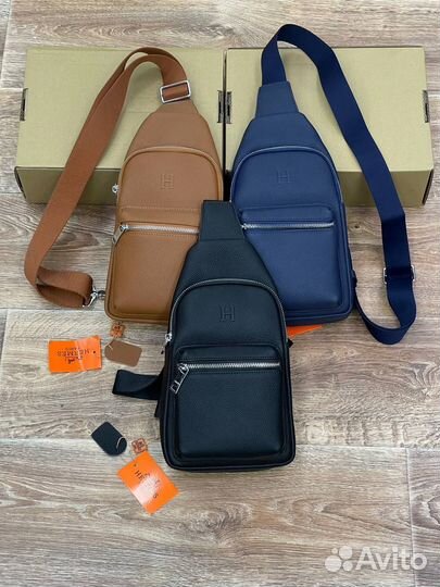 Сумка мужская Hermes через плечо