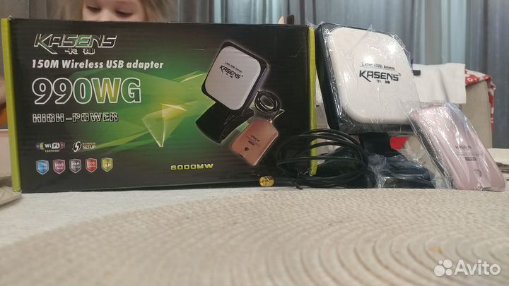 Kasens 990wg usb wifi усилитель с антенной