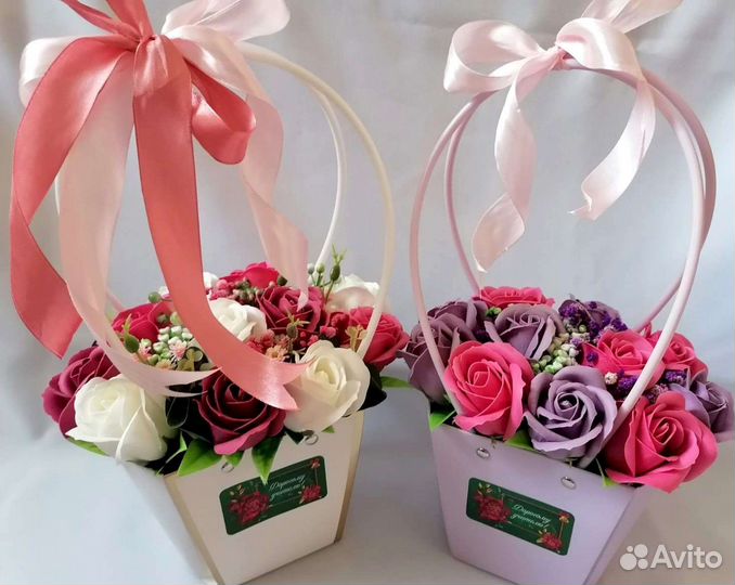 Букет из мыльных роз