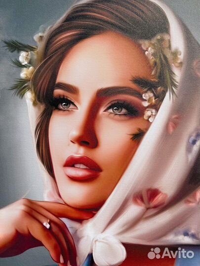 Портрет по фото, картина в подарок на холсте