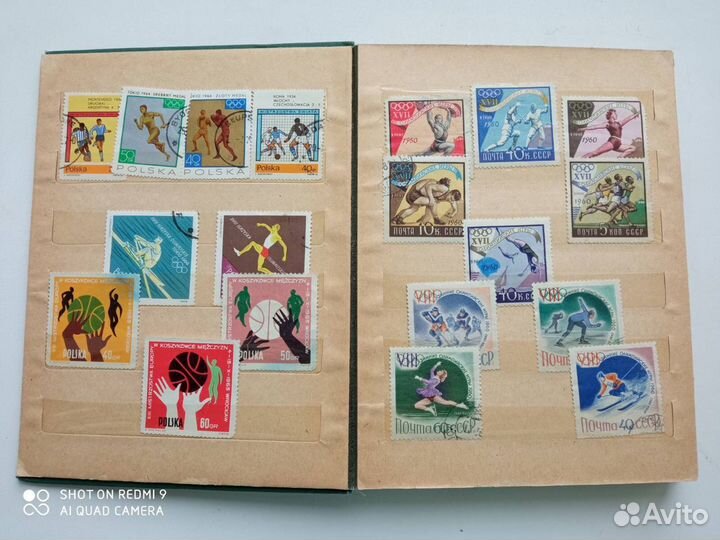 Марки почтовые коллекция 60-80 гг