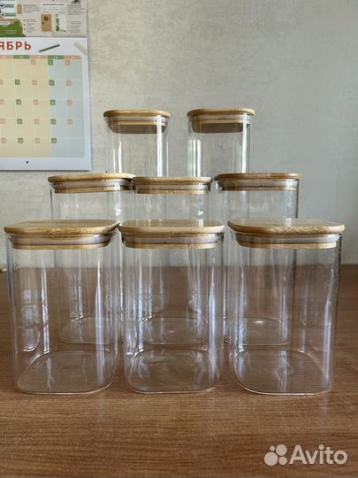 Банки стеклянные для сыпучих круп и продуктов
