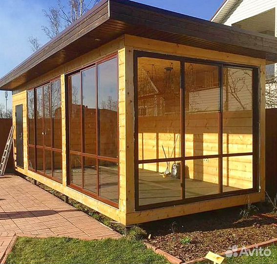 Остекление веранды беседки с гарантией