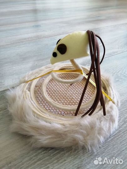 Игрушка для кошек новая на пружине с мышкой