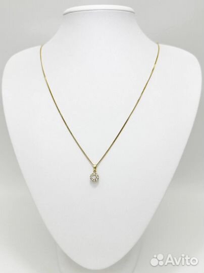 Золотое колье с бриллиантами 585 / 3.78 гр