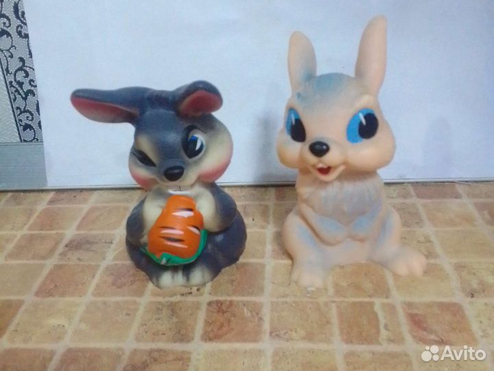 Резиновые игрушки СССР животные