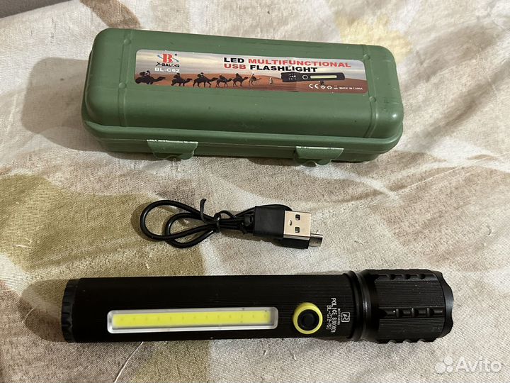Яркий ручной фонарь с USB зарядкой