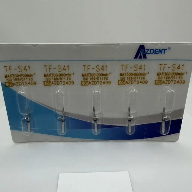 Стоматологические алмазные боры TF-S41, ISO 169/011 для высокоскоростных наконечников FG
