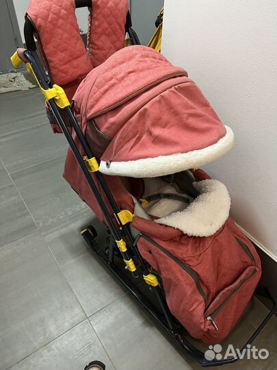 Детские санки коляска ника