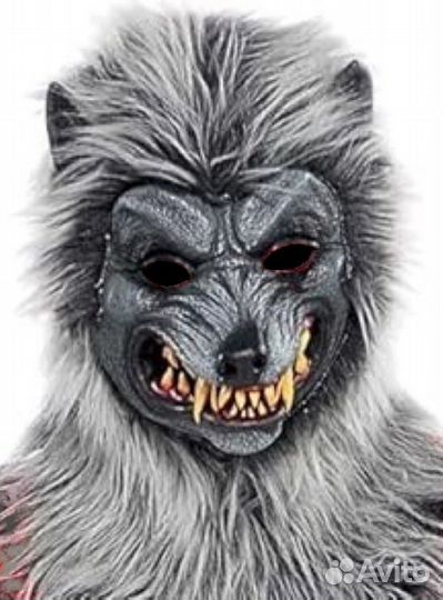 Маска карнавальная волк оборотень на Хэллоуин