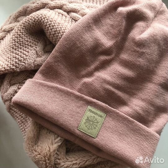 Шапка reebok женская + снуд/хомут