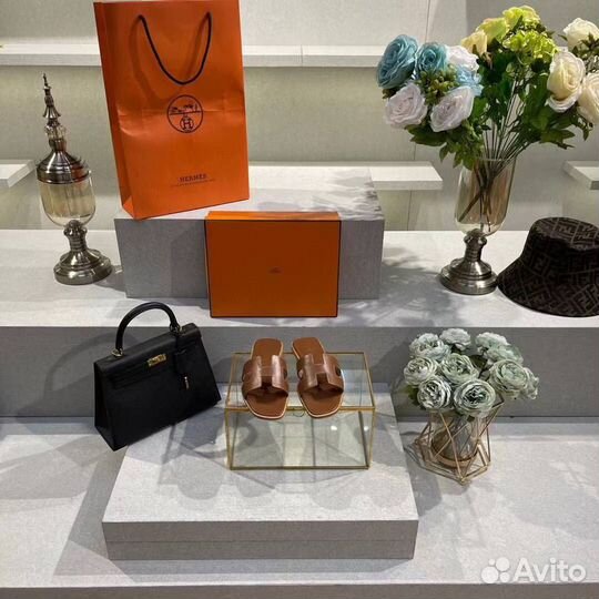 Сандалии hermes oran шлёпанцы гермес premium