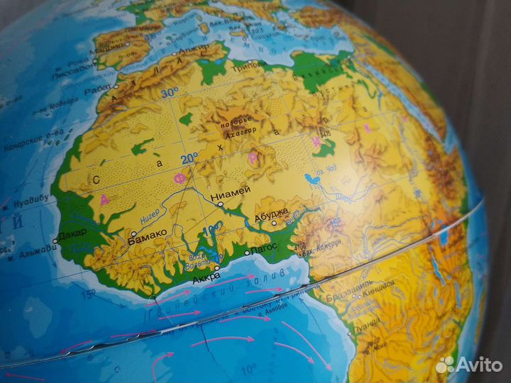 Глобус обычный географическая карта