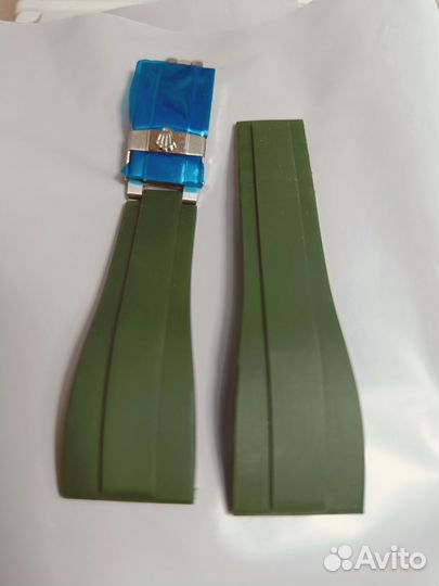 Ремешок 22 мм, зеленый, подходит для часов Rolex