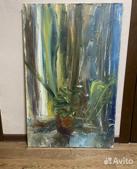 Картина А. Королев ‘Цветы на Окне’ 60х90