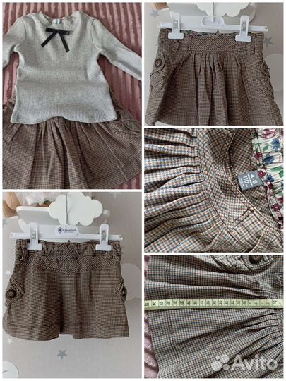 Юбки, джинсы для девочки пакетом 98 104