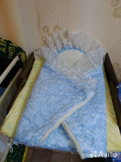 Конверт одеяло на выписку для мальчика