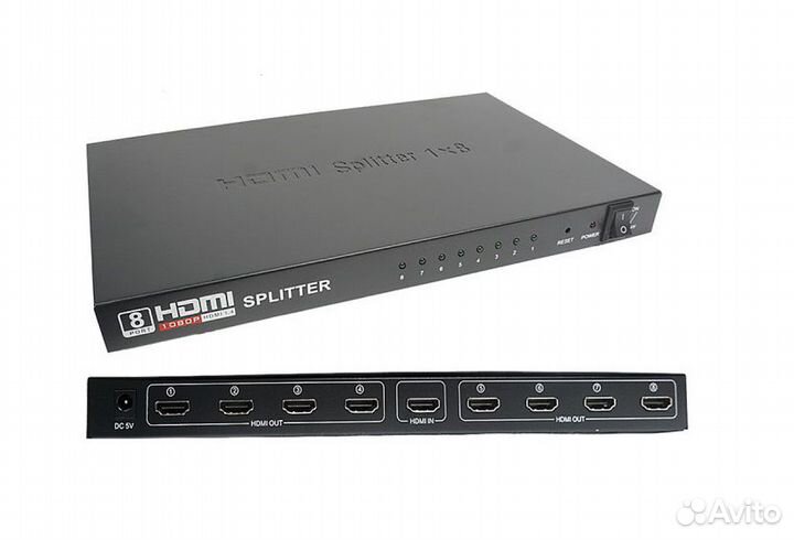 Hdmi сплиттер 8 портов (1in - 8out)