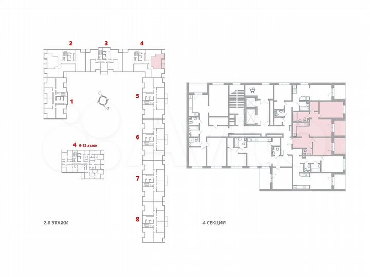 2-к. квартира, 66,7 м², 3/12 эт.