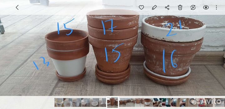 Горшок керамический 9шт