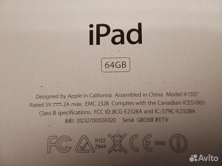 Планшет iPad A1337 64Gb