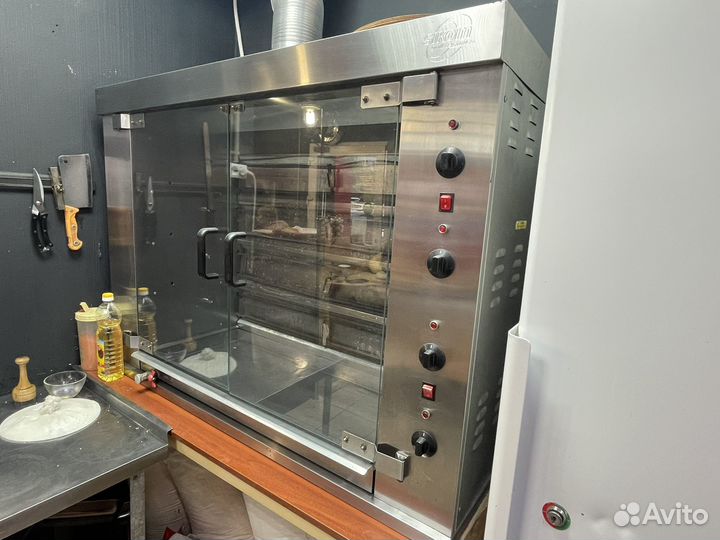 Гриль для кур sikom мк-10.42э двухряд 7-шампурный