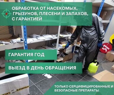 Обработка от тараканов, клопов, ос и шершней