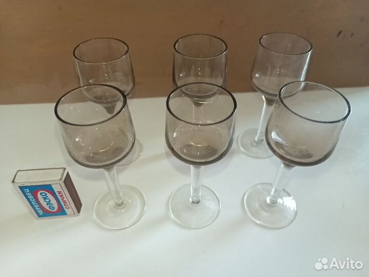 Рюмки из затемнённого стёкла СССР 70-х годов