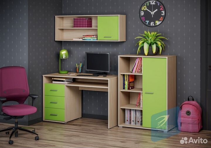 Паскаль-4 Угол школьника Дуб Молочный Лайм