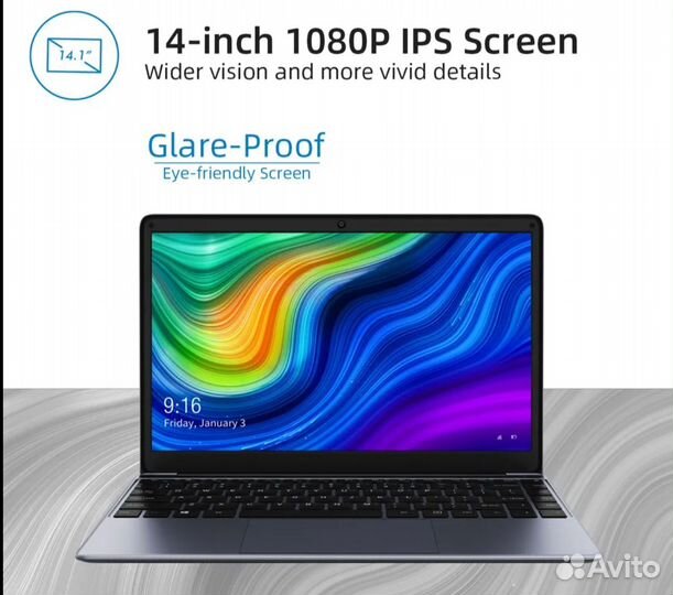 Ноутбук chuwi HeroBook Pro, 14,1, 8/256 гб SSD