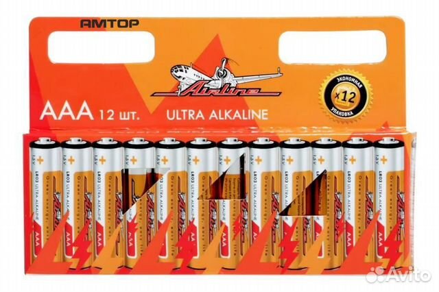 Airline AAA12 Батарейки LR03/AAA щелочные (блистер