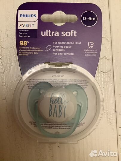 Новая Пустышка Philips Avent Ultra Air 0+, оригина