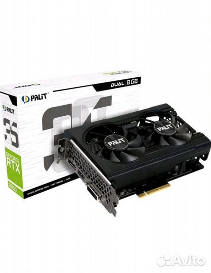 Видеокарта Palit Nvidia GeForce RTX 3050 Dual 8 Гб
