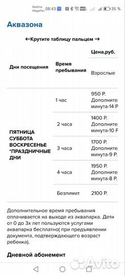 Аквапарк безлимит