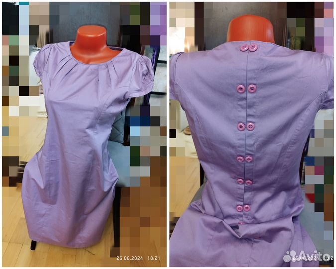 Платье сиреневое р.42