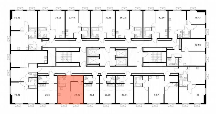 1-к. квартира, 34,2 м², 4/33 эт.