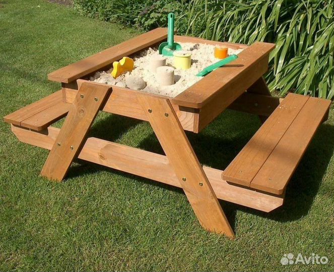 Детская песочница с крышкой