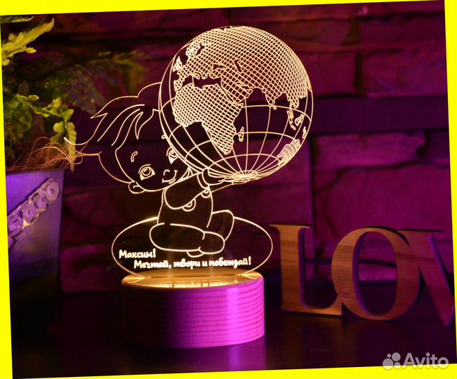 3D Детский ночник на подарок