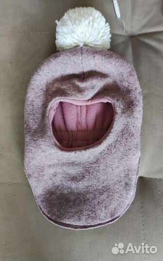 Шапка шлем для девочки зима