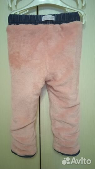 Утеплённые джинсы для девочки 92