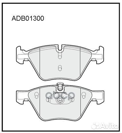 Колодки тормозные дисковые перед ADB01300 A
