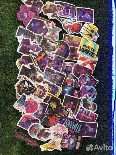 Игровые стикеры/наклейки 2077/Spider-man/GTA/LOL