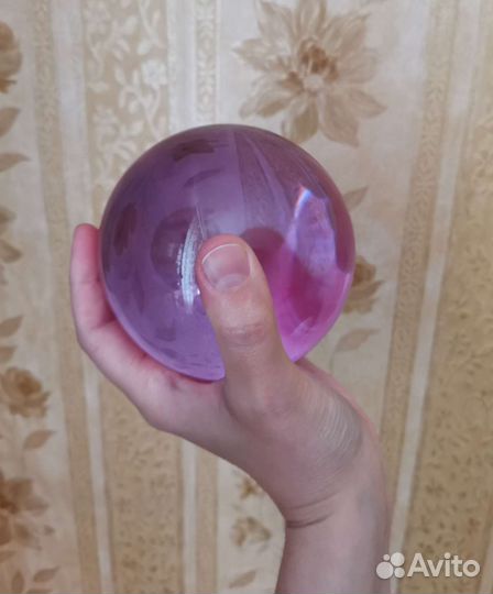 Хрустальный шар сиреневый (диаметр 10 см)