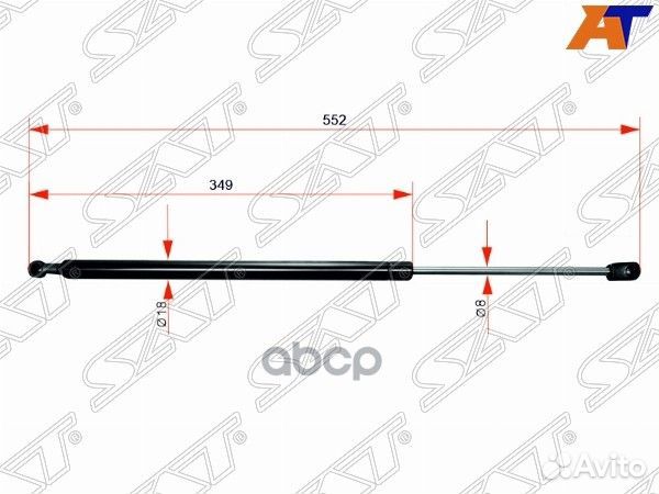 Амортизатор крышки багажника nissan terrano/PAT